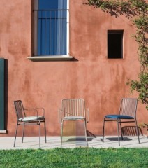 Обеденный металлический стул с подлокотниками Bontempi Ingenia Street