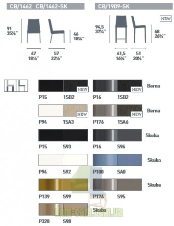 Стул мягкий Connubia Club CB/1462-SK