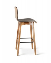 Барный стул на дубовом каркасе Delta Luka RW графит