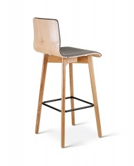 Барный стул на дубовом каркасе Delta Luka RW графит