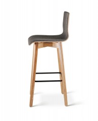 Барный стул на дубовом каркасе Delta Luka RW графит