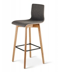 Барный стул на дубовом каркасе Delta Luka RW графит