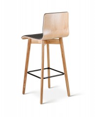 Барный стул на дубовом каркасе Delta Luka RW графит