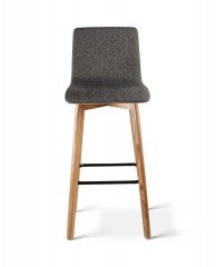 Барный стул на дубовом каркасе Delta Luka RW графит