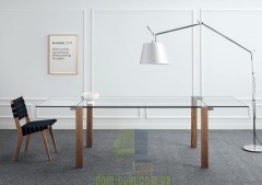 Прозрачный раскладной обеденный стол Tonelli Design Livingstone