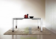 Прозрачный раскладной обеденный стол Tonelli Design Livingstone