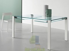 Прозрачный раскладной обеденный стол Tonelli Design Livingstone