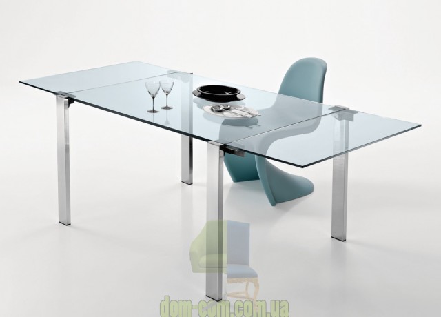 Прозрачный раскладной обеденный стол Tonelli Design Livingstone