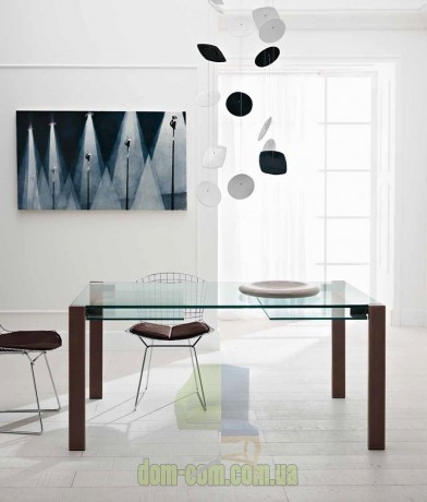Прозрачный раскладной обеденный стол Tonelli Design Livingstone