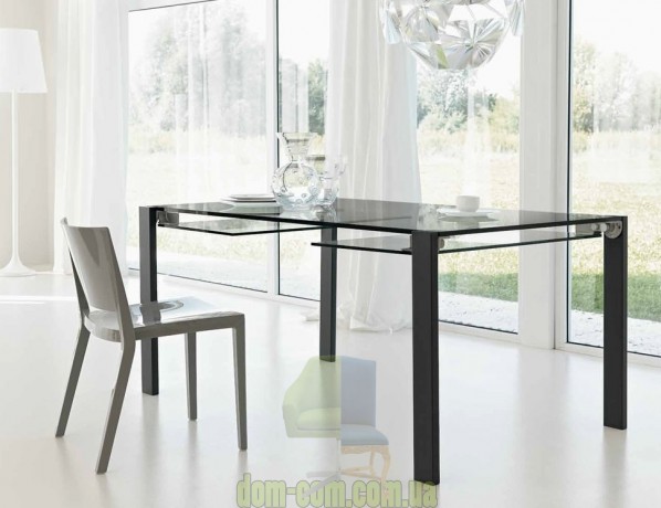 Прозрачный раскладной обеденный стол Tonelli Design Livingstone