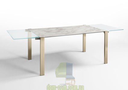 Тонкий раскладной обеденный стол Tonelli Design Livingstone Ceramic