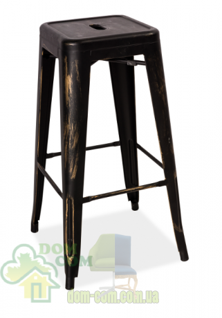 Табурет Signal Tolix Long Czarny Przecierany