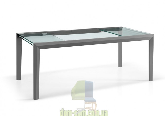 Деревянный обеденный стол с прозрачной столешницей Tonelli Design Lapsus