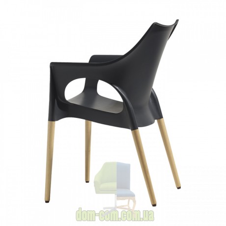 Кресло SCAB Design Natural Ola на деревянных ножках