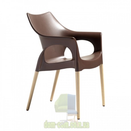 Кресло SCAB Design Natural Ola на деревянных ножках