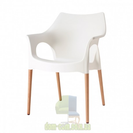 Кресло SCAB Design Natural Ola на деревянных ножках