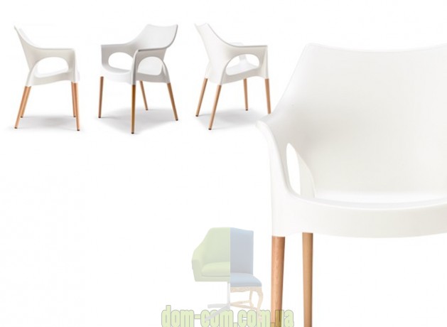 Кресло SCAB Design Natural Ola на деревянных ножках