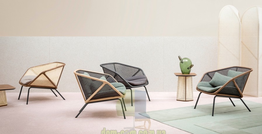 Кресло лаунж из венской соломки Miniforms Colony armchair