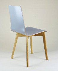 Стул на дубовом каркасе Delta Luka RW серый ламинат