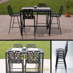 Дизайнерский металлический барный стул RDItalia Fancy Leaf