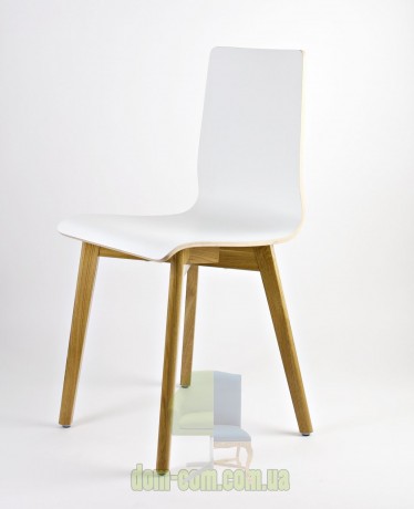 Стул на дубовом каркасе Delta Luka RW белый ламинат