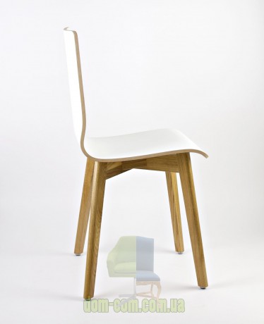 Стул на дубовом каркасе Delta Luka RW белый ламинат