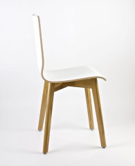 Стул на дубовом каркасе Delta Luka RW белый ламинат