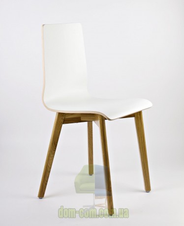 Стул на дубовом каркасе Delta Luka RW белый ламинат