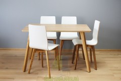 Стул на дубовом каркасе Delta Luka RW белый ламинат