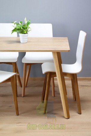 Стул на дубовом каркасе Delta Luka RW белый ламинат