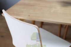 Стул на дубовом каркасе Delta Luka RW белый ламинат