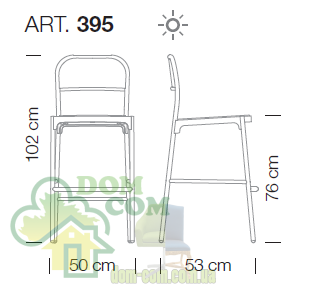 Стул барный Metalmobil Blu 395
