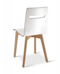 Стул на дубовом каркасе Delta Mia RW белый ламинат