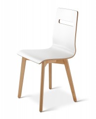 Стул на дубовом каркасе Delta Mia RW белый ламинат