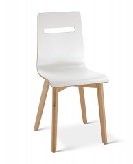 Стул на дубовом каркасе Delta Mia RW белый ламинат
