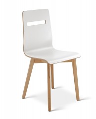 Стул на дубовом каркасе Delta Mia RW белый ламинат