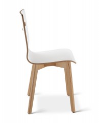 Стул на дубовом каркасе Delta Mia RW белый ламинат