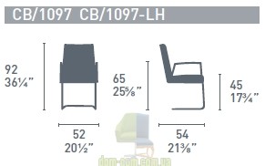 Стул на полозьях с подлокотниками Connubia Cruiser CB/1097-LH