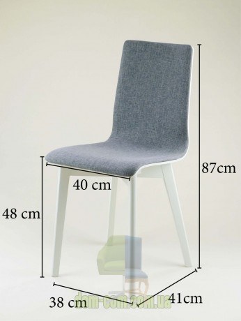 Стул на буковом каркасе Delta Luka Soft RW белый