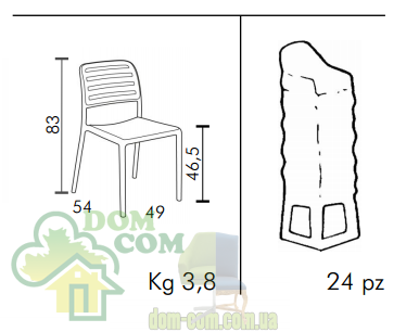 Стул Nardi Costa Bistrot