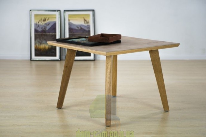 Кофейный квадратный стол со столешницей HPL Sigma Delta