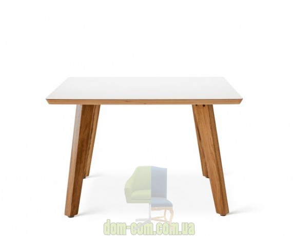 Кофейный квадратный стол со столешницей HPL Sigma Delta