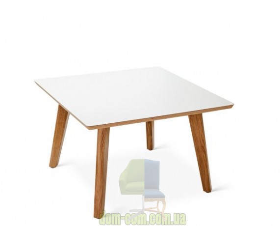 Кофейный квадратный стол со столешницей HPL Sigma Delta