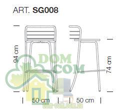 Стул барный Metalmobil Giorgia SG008