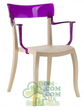 Стул с подлокотниками Papatya Hera-K бежевый