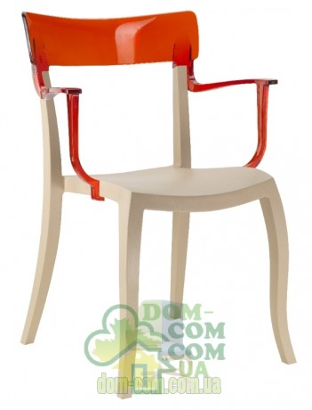 Стул с подлокотниками Papatya Hera-K бежевый