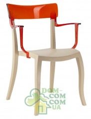 Стул с подлокотниками Papatya Hera-K бежевый