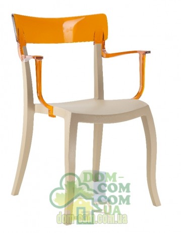 Стул с подлокотниками Papatya Hera-K бежевый