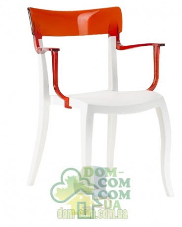 Стул с подлокотниками Papatya Hera-K белый