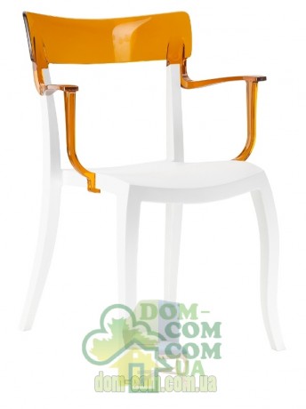 Стул с подлокотниками Papatya Hera-K белый